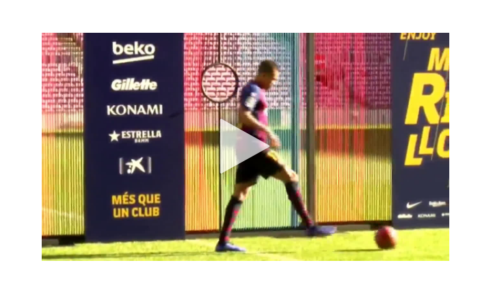 ŻONGLERKA Jeisona Murillo na prezentacji w Barcelonie [VIDEO]